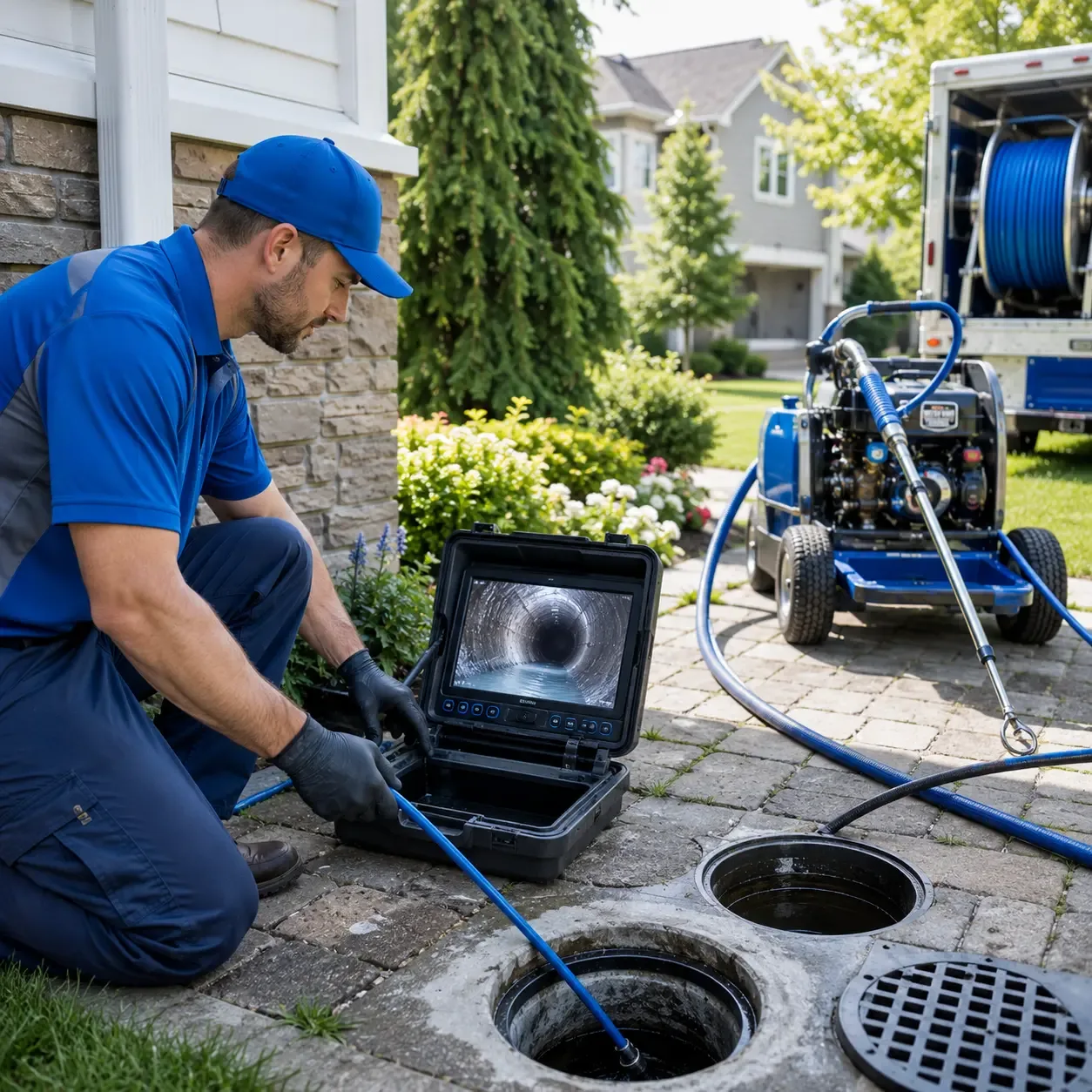 Outdoor drain cleaning professionals serving Huntington Station, NY
