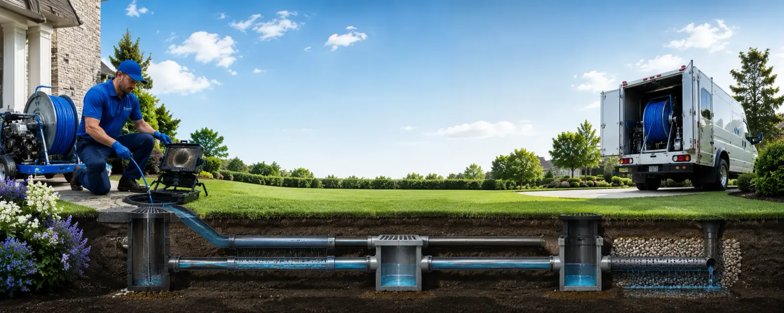 Outdoor drain cleaning information for Huntington Station, NY